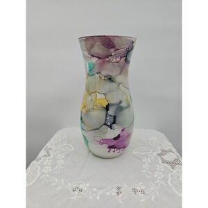 Genuine Italian‎ Art Glass Vase FRANCO Vetreie E Cristallerie  watercolor